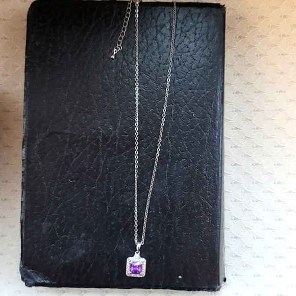 🟣Amethyst Purple stone Silver Costume Jewelry - Picture 2 of 3